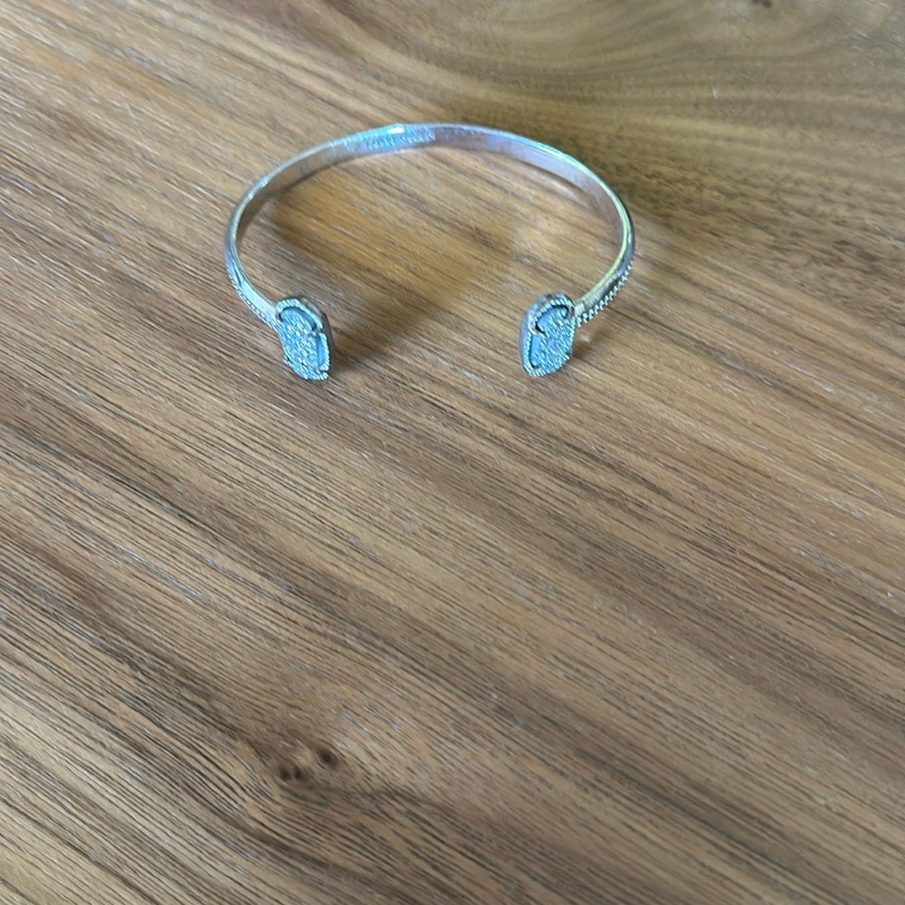 Kendra Scott druzy stone silver cuff bracelet